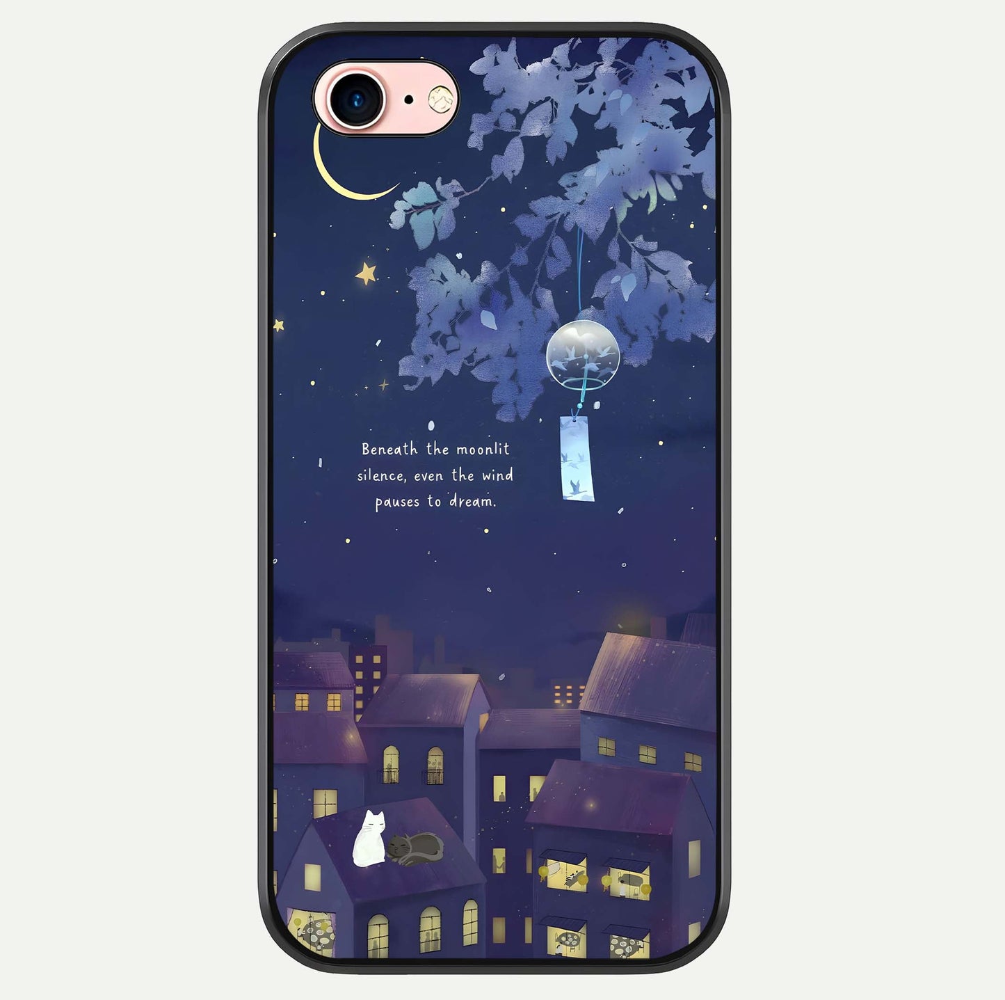 Moonlit Cat Silence Glass Case For iPhone 6 Plus by Custom World