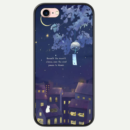 Moonlit Cat Silence Glass Case For iPhone 6 Plus by Custom World