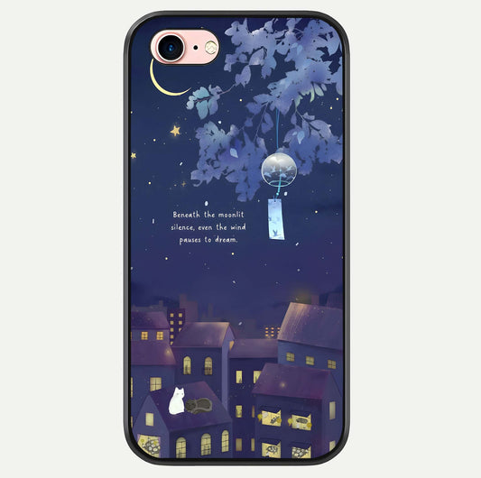 Moonlit Cat Silence Glass Case For iPhone 6 Plus by Custom World