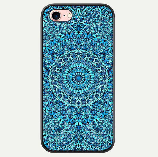 Ocean Bloom Mandala Glass Case For iPhone 6 Plus by Custom World