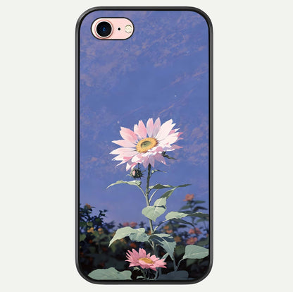 Pink Sunflower Glow Glass Case For iPhone 6 Plus by Custom World