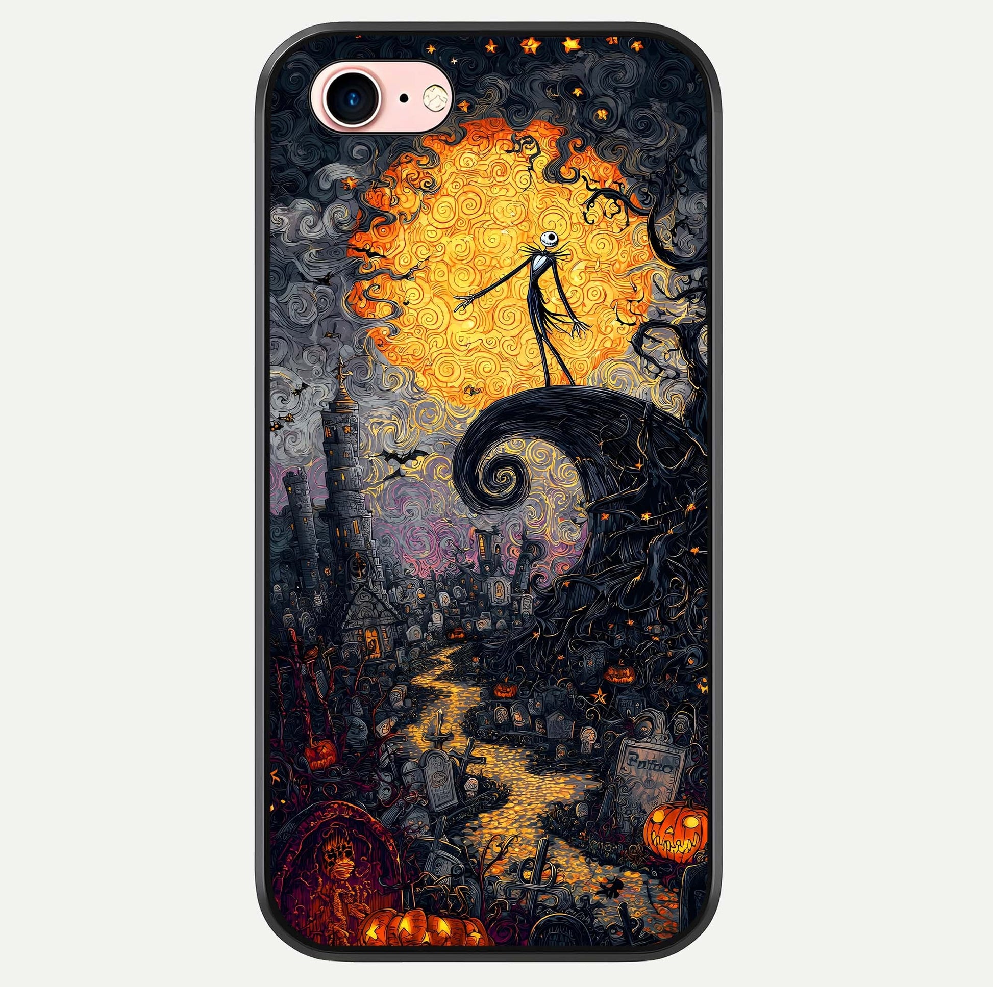 Pumpkin Moon Night Glass Case For iPhone 6 Plus by Custom World