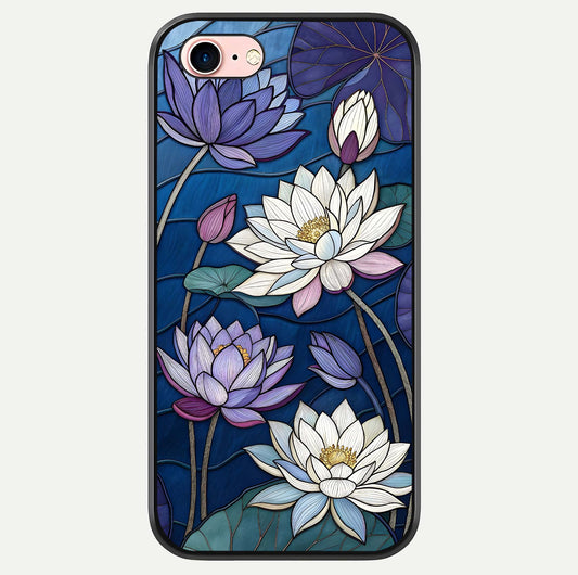 Purple Lotus Stained Glass Case For iPhone 6 Plus by Custom World