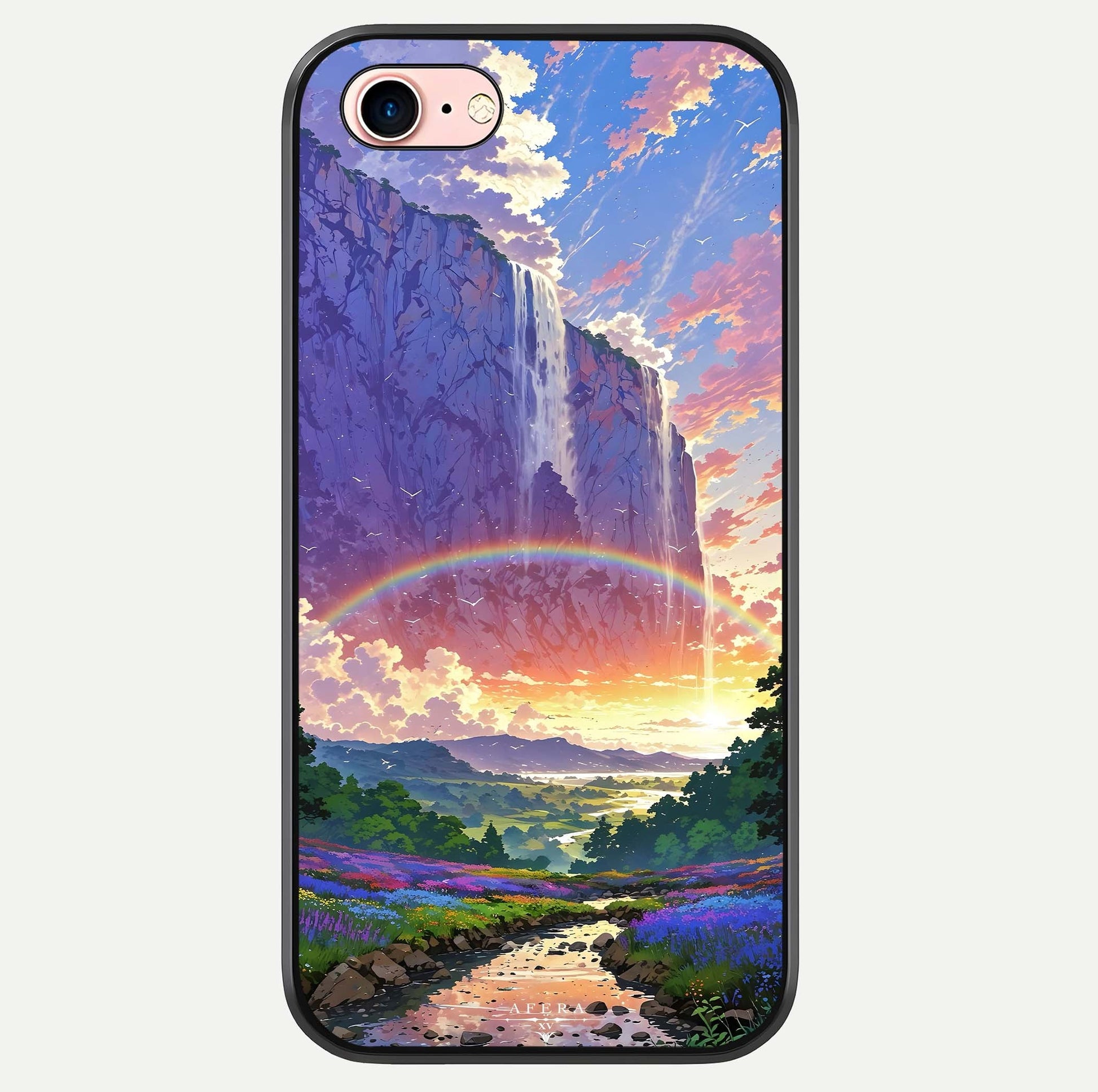 Rainbow Valley Dream Glass Case For iPhone 6 Plus by Custom World