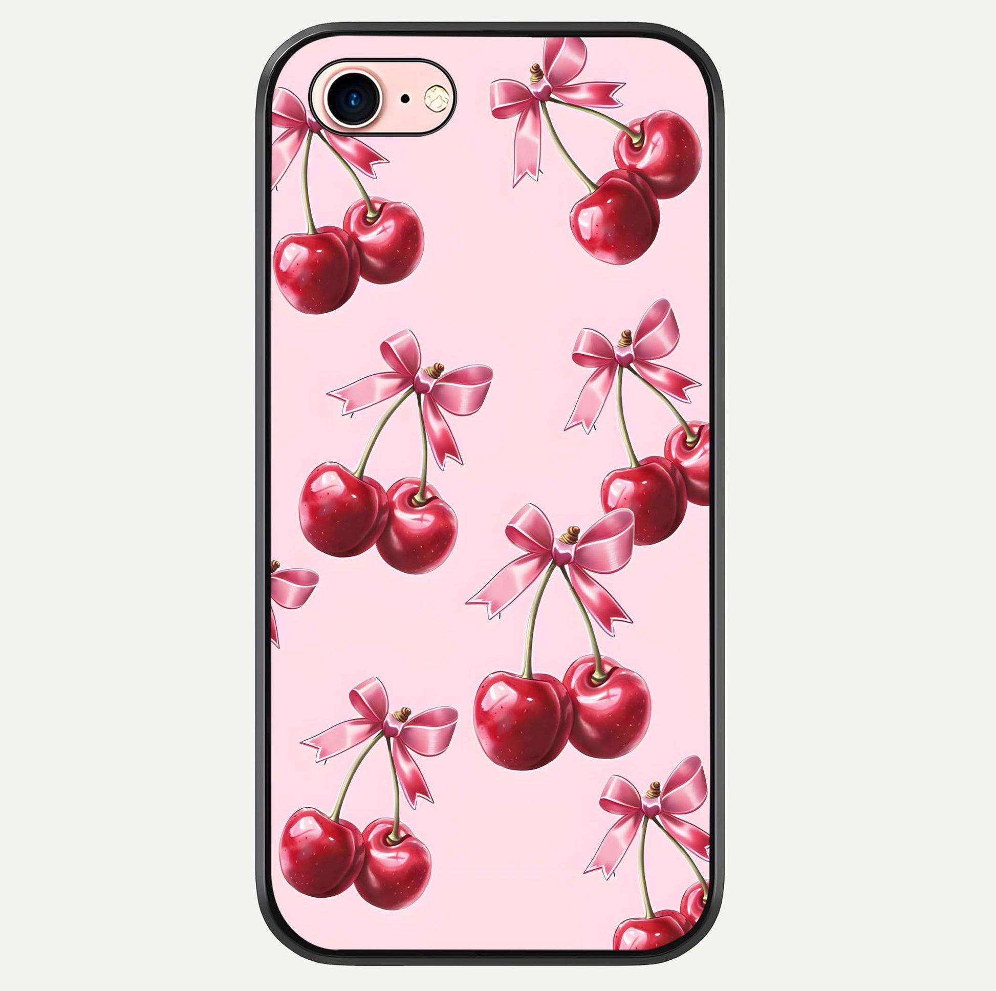 Red Cherries Pattern Glass Case For iPhone 6 Plus by Custom World