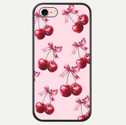 Red Cherries Pattern Glass Case For iPhone 6 Plus by Custom World