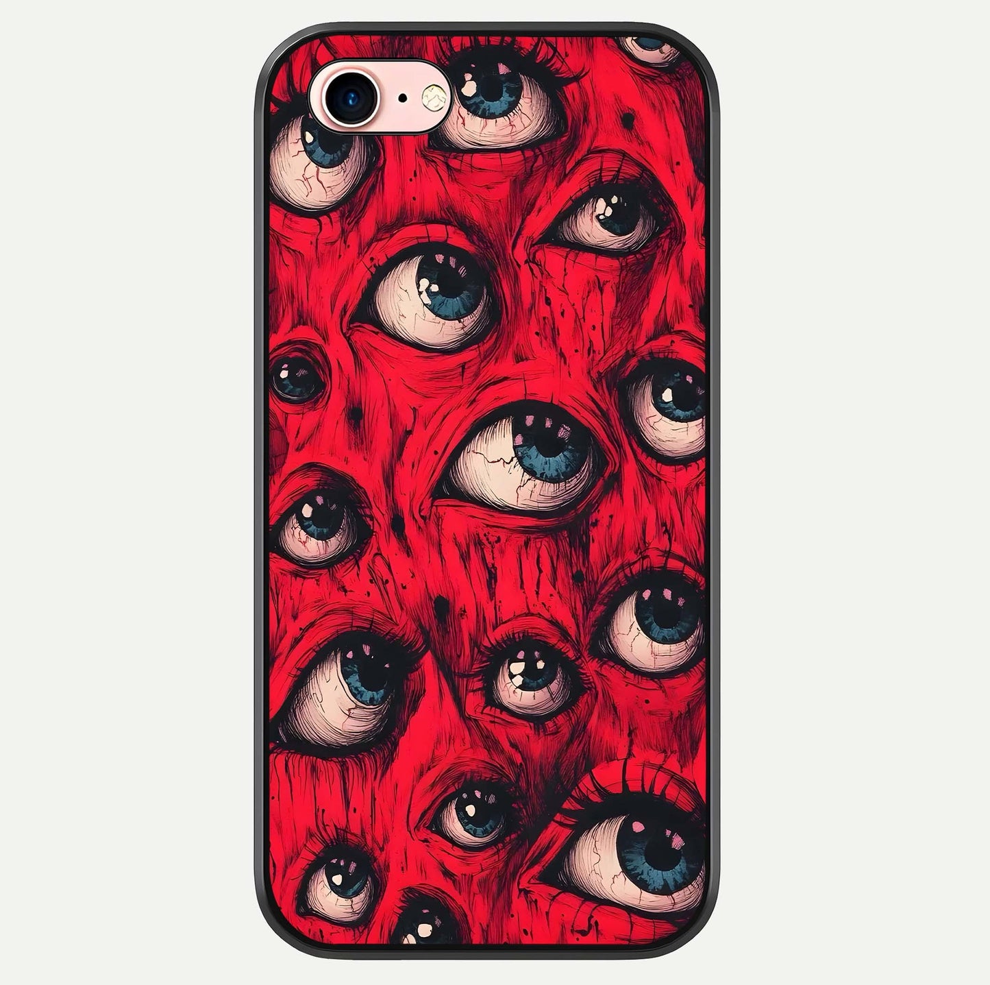 Red Eyes Pattern Glass Case For iPhone 6 Plus by Custom World