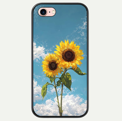Sunflower Sky Bloom Glass Case For iPhone 6 Plus by Custom World