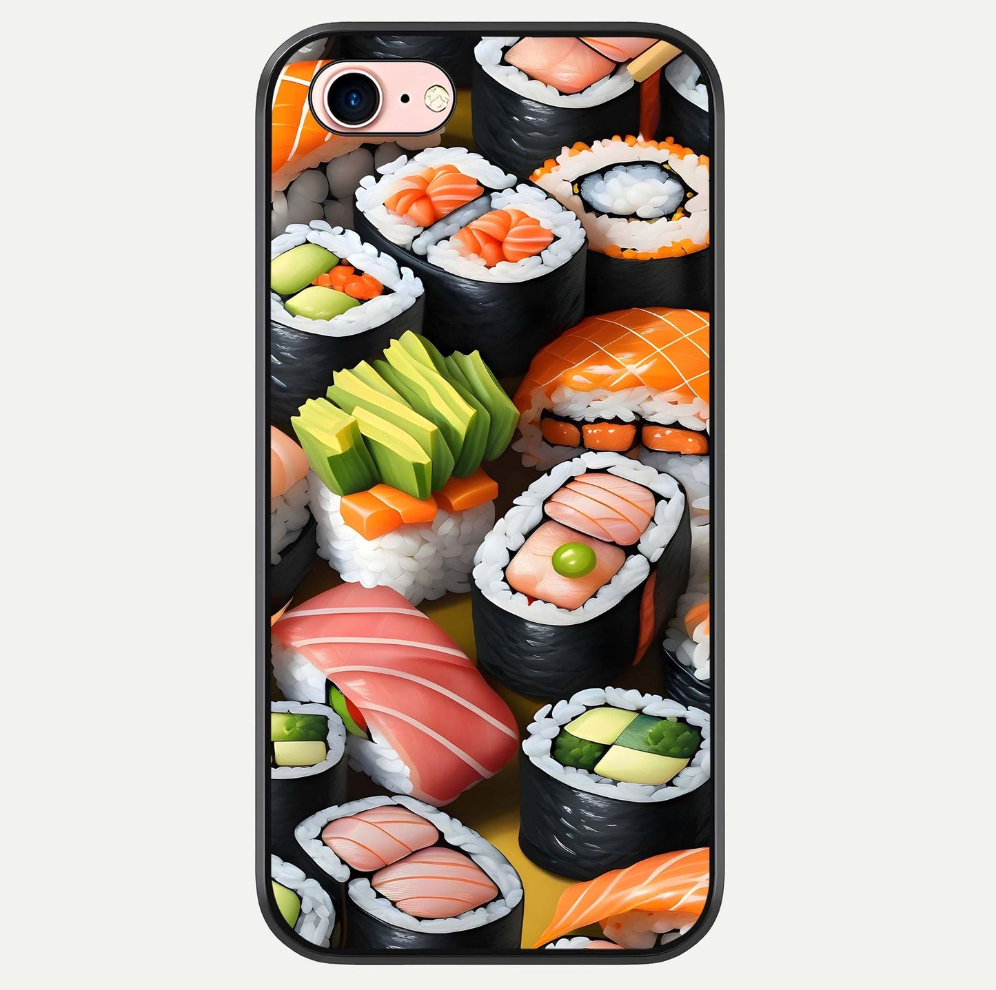 Sushi Food Pattern Glass Case For iPhone 6 Plus by Custom World