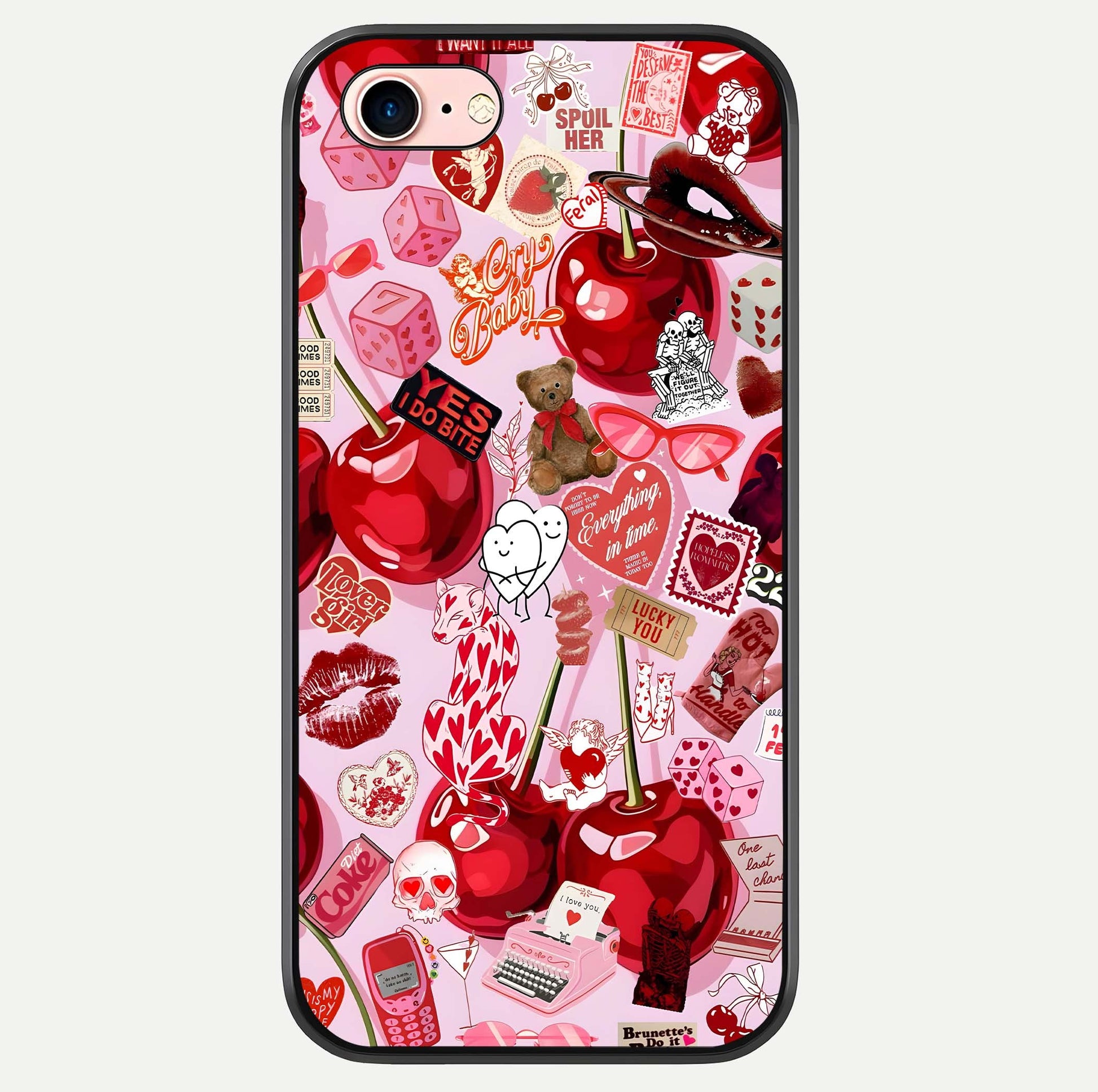 Sweet Cherry Chaos Glass Case For iPhone 6 Plus by Custom World