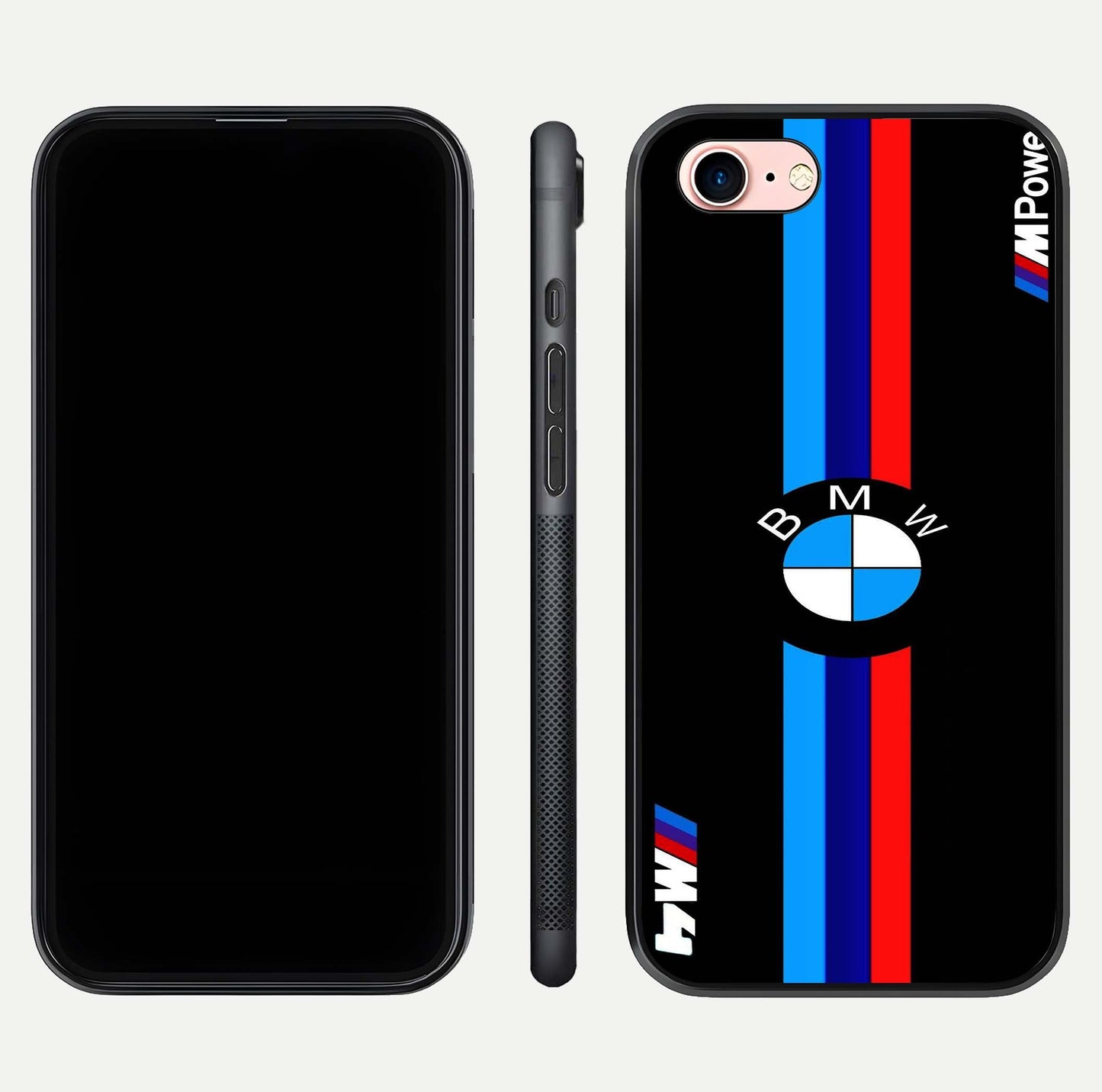 Turbo BMW Beast Glass Case for iPhone 16 Pro front & back layout showing bold design and smooth finish