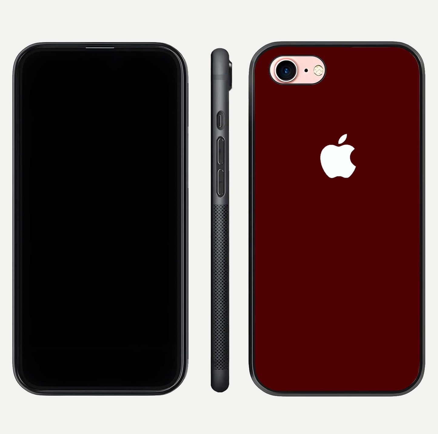Apple Crimson Core Glass Case for iPhone 6 Plus dual-view layout displaying smooth edges and strong protection build