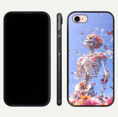 Bloom Beyond Bones Glass Case for iPhone 6 Plus dual-view layout showing creative aesthetic and edge design