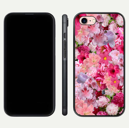 Bloom Crush Fantasy Glass Case for iPhone 6 Plus dual-view layout highlighting edges and premium shine