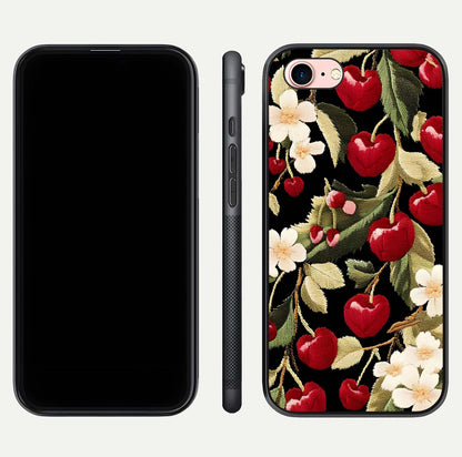 Bloom Thread Art Glass Case for iPhone 6 Plus front-and-back layout showing smooth edges and high-clarity print