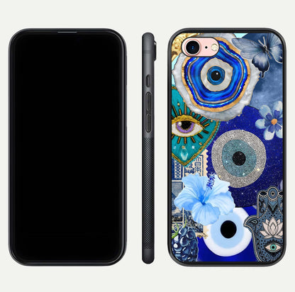 Celestial Blue Vision Glass Case for iPhone 6 Plus dual-view layout showing celestial gradient and curved edges