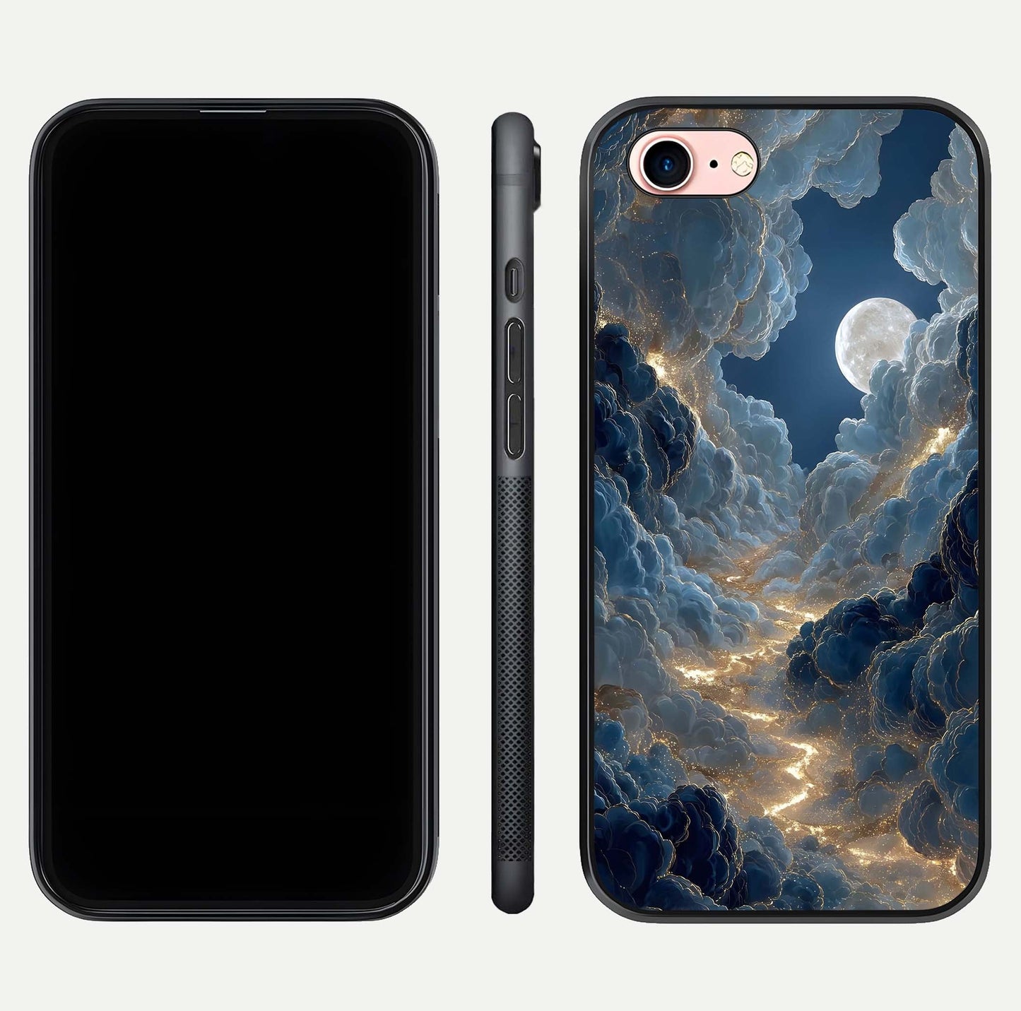Celestial Cloud Road Glass Case for iPhone 6 Plus front-and-back layout displaying balance between light and depth