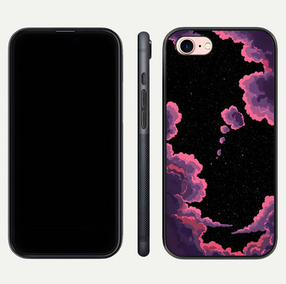 Cosmic Cloud Journey Glass Case for iPhone 6 Plus dual-view layout displaying celestial tones and edge clarity