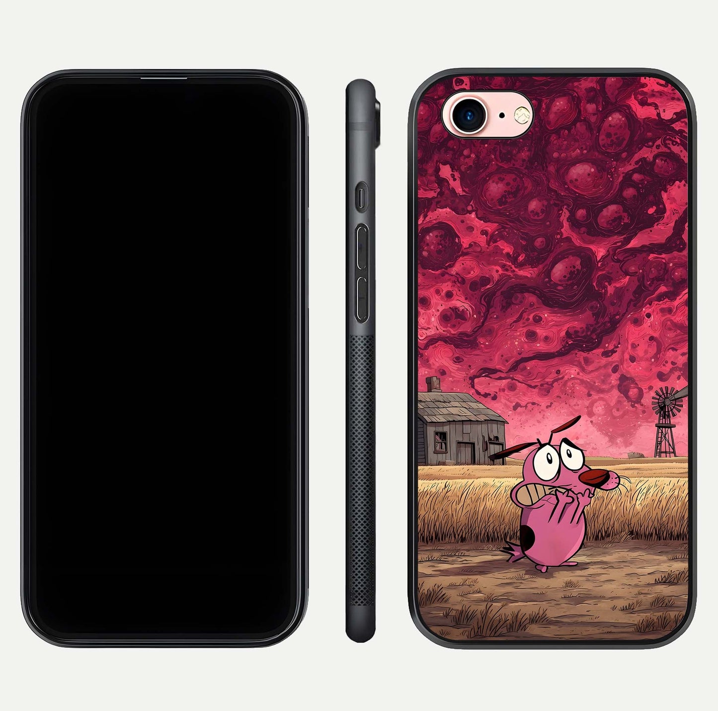 Courage Under Sky Glass Case for iPhone 6 Plus dual-view layout displaying text alignment and glass finish