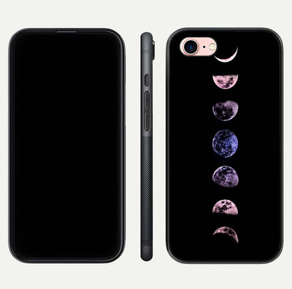 Crimson All Planets Glass Case for iPhone 6 Plus dual-view layout displaying crimson tones and curved edges