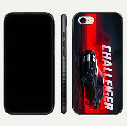 Crimson Challenger Fury Glass Case for iPhone 6 Plus dual-view layout displaying bold tones and edge polish