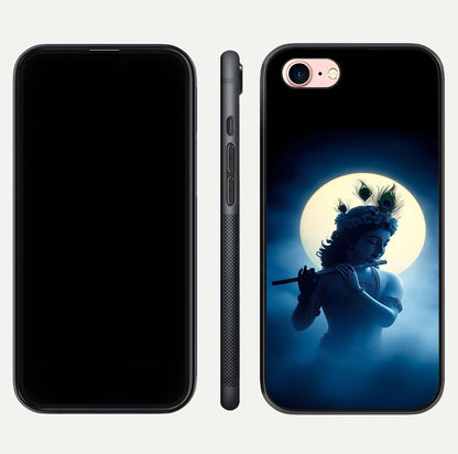 Divine Moon Flute Glass Case for iPhone 6 Plus dual-view layout displaying soft night tones and curved polish