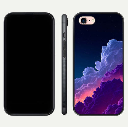 Dreamy Cloud Skies Glass Case for iPhone 6 Plus dual-view layout displaying calm sky art and smooth curve