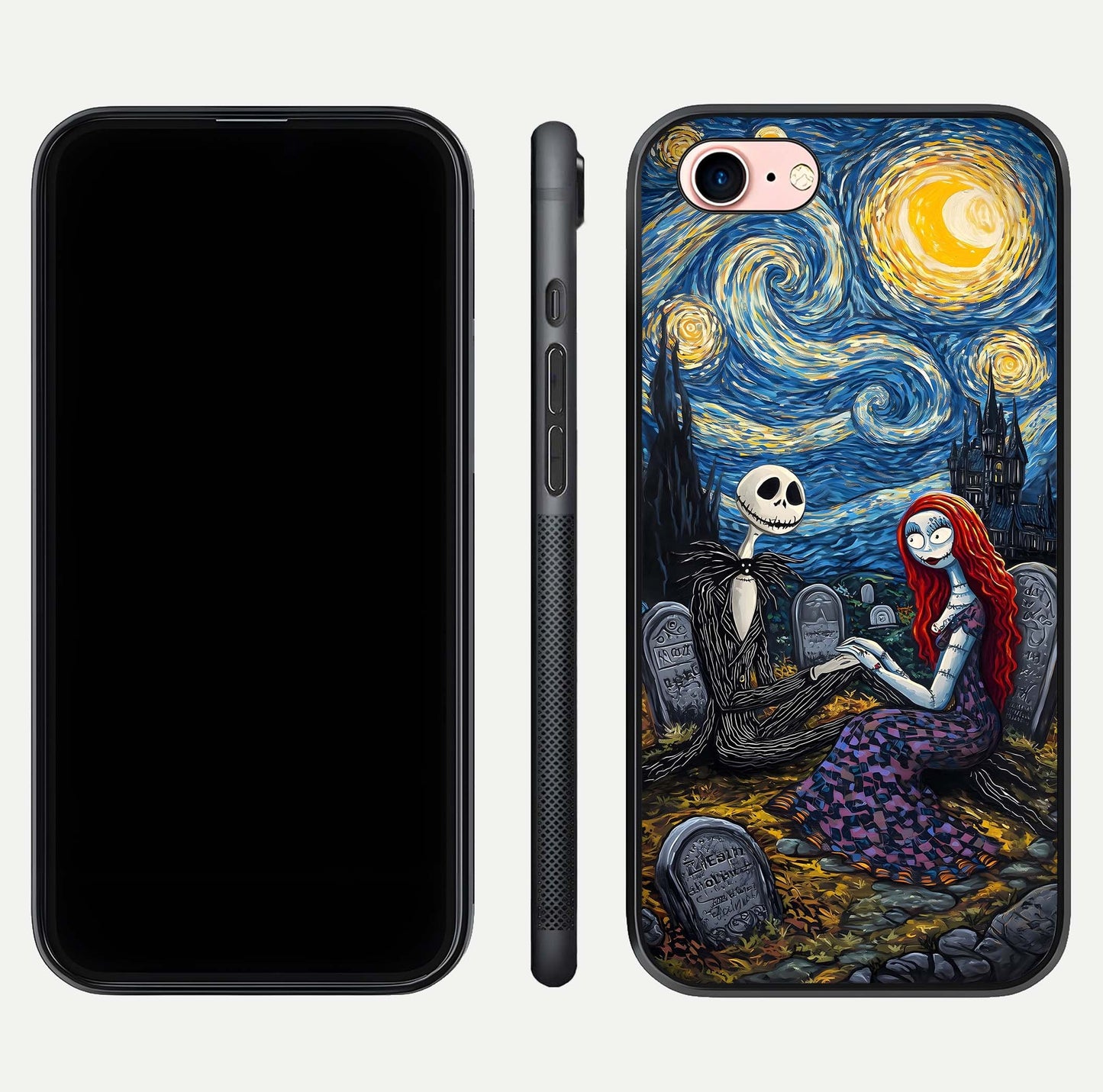 Eternal Night Love Glass Case for iPhone 6 Plus dual-view layout displaying HD art and curved polish