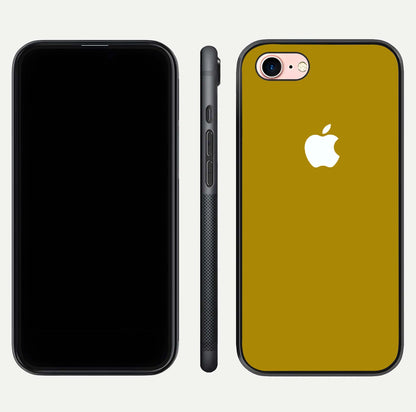 Golden Luxe Aura Glass Case for iPhone 6 Plus front and back view layout highlighting premium tone and curved glass