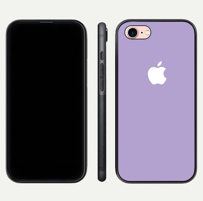 Lavender Soft Minimal Glass Case for iPhone 6 Plus front and back view layout highlighting soft hue and curved edges