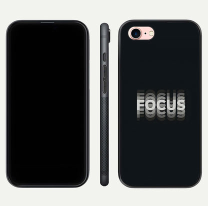 Mono Focus Vision Glass Case for iPhone 6 Plus front & back layout showing clean focus lines and curved edges