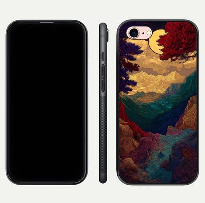 Mystic Valley Light Glass Case for iPhone 6 Plus front & back layout displaying landscape tones and edges
