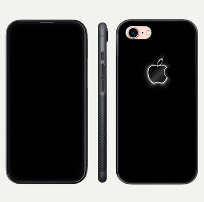 Neon Apple Glow Glass Case for iPhone 6 Plus front & back layout showing bright tones and edge curve