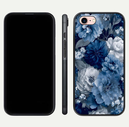 Royal Bloom Garden Glass Case for iPhone 6 Plus front & back layout showing soft tones and curved glass design