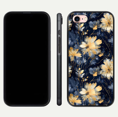 Royal Petal Dream Glass Case for iPhone 6 Plus front & back layout showing floral pattern and clean edge finish