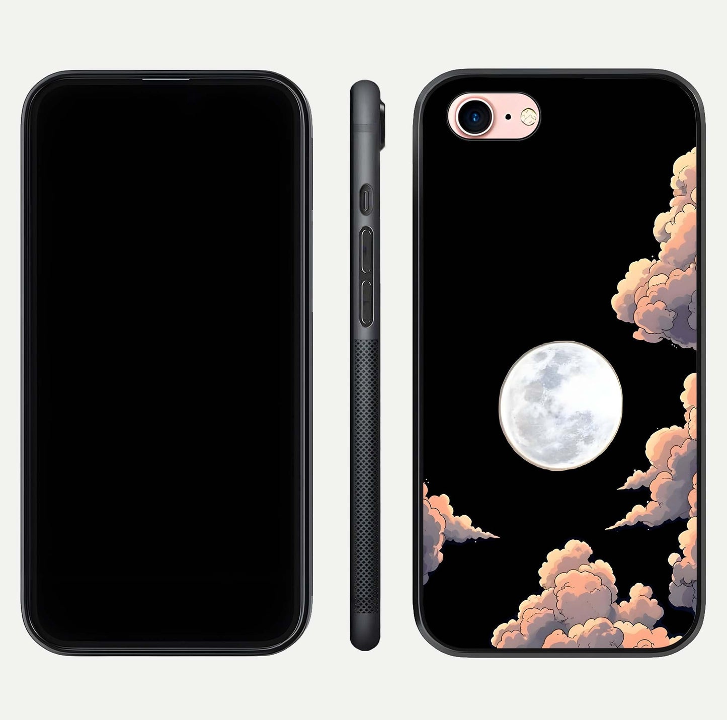 Shade Cloud Moon Glass Case for iPhone 6 Plus front & back layout showing soft gradient tones and edges