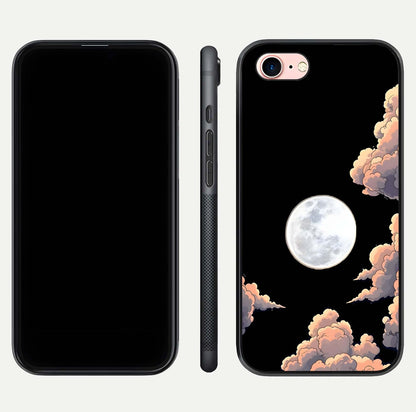 Shade Cloud Moon Glass Case for iPhone 6 Plus front & back layout showing soft gradient tones and edges
