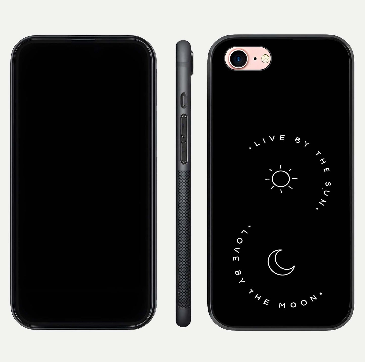 Sun Moon Balance Glass Case for iPhone 6 Plus front & back layout showing smooth gradient and balanced design