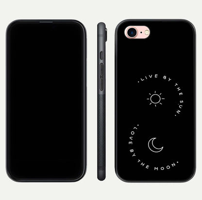Sun Moon Balance Glass Case for iPhone 6 Plus front & back layout showing smooth gradient and balanced design