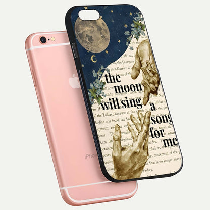 Aesthetic Divine Glass Case for iPhone 6 Plus floating dual-view mockup showing edge design and divine art gloss texture