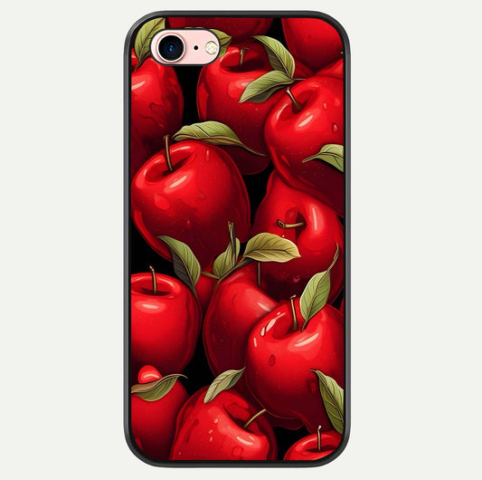 Apple Pattern Glass Case For iPhone 16 Pro by Custom World