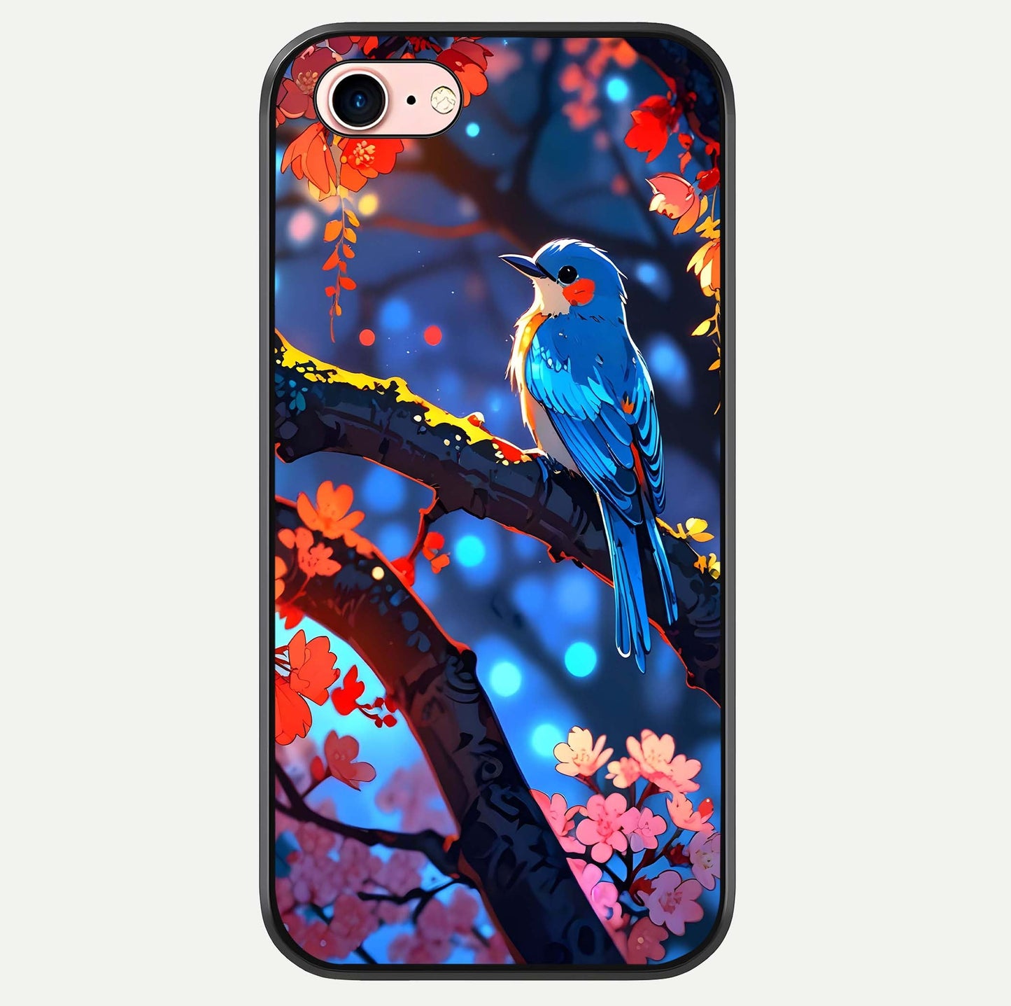 Blooming Spendor Bird Glass Case For iPhone 16 Pro by Custom World