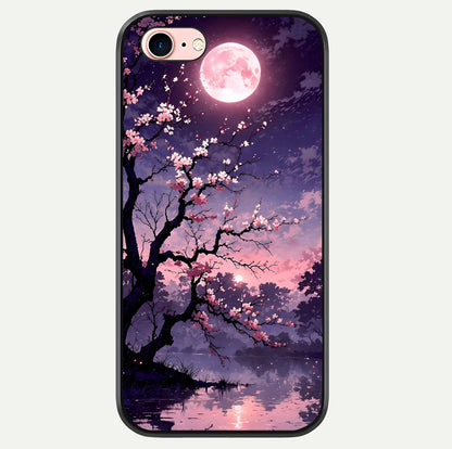 Blossom Pink Moon Glass Case For iPhone 16 Pro by Custom World