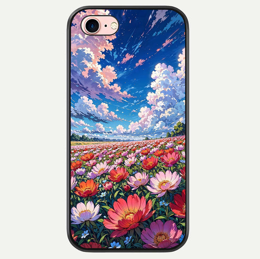 Blossom Sky Field Glass Case For iPhone 16 Pro by Custom World