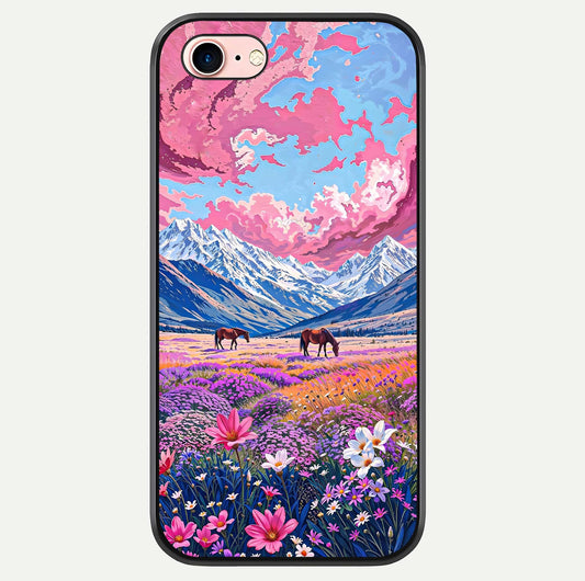 Blossom Valley Dream Glass Case For iPhone 16 Pro by Custom World