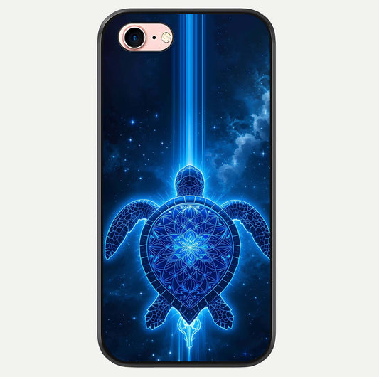 Blue Galaxy Turtle Glass Case For iPhone 16 Pro by Custom World
