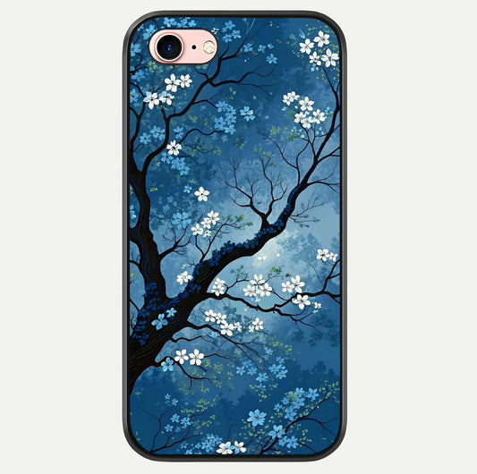 Blue Tree Serenity Glass Case For iPhone 16 Pro by Custom World