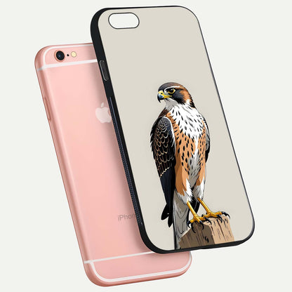 Clever Eagle Glass Case for iPhone 6 Plus floating mockup displaying sharp gloss and art contrast