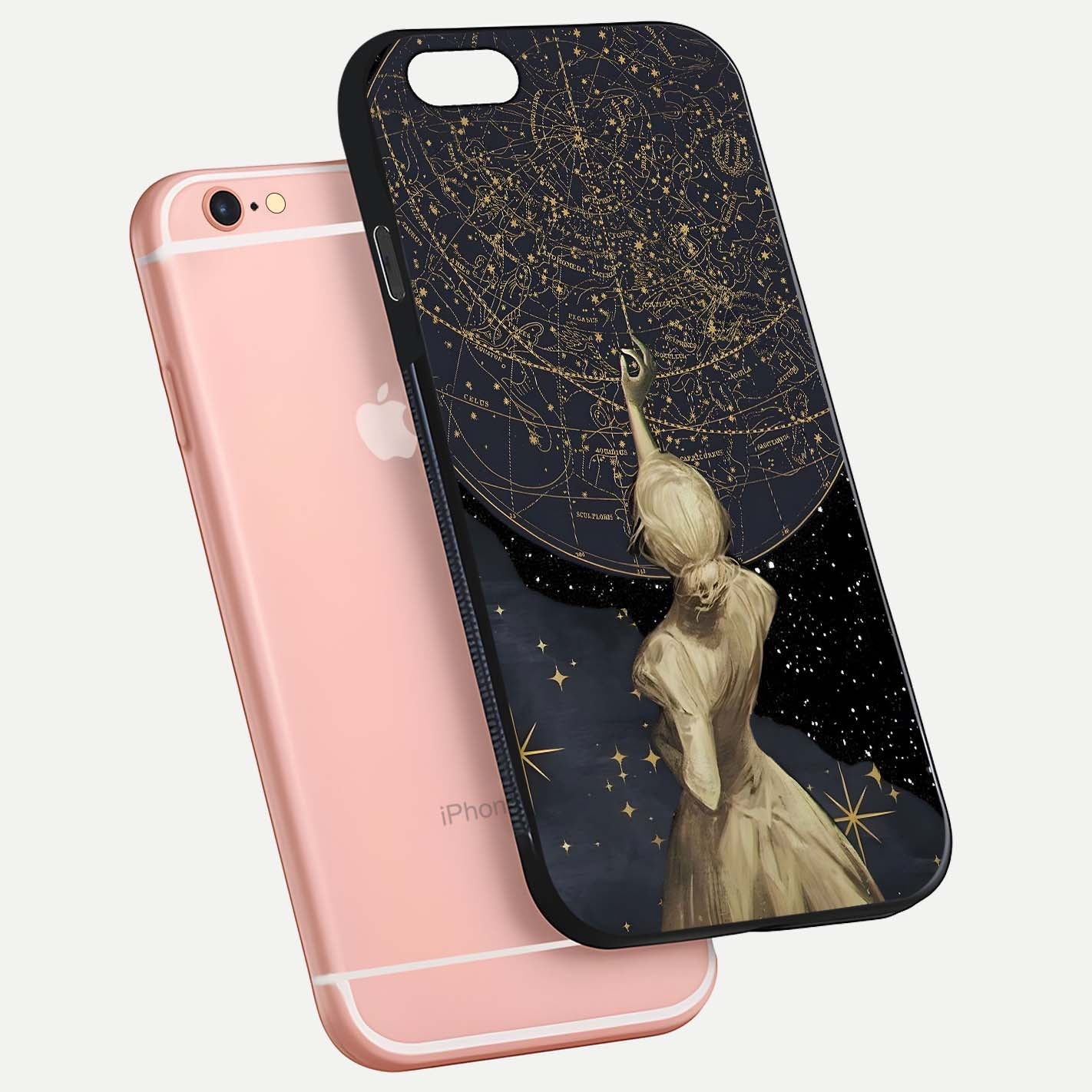 Taylor Swift Girl Glass Case for iPhone 6 Plus floating dual-view mockup displaying gloss and stylish artwork
