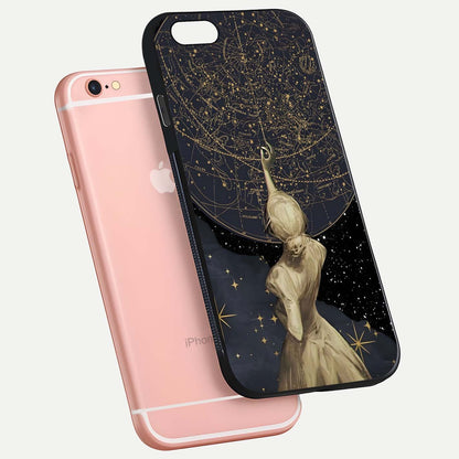 Taylor Swift Girl Glass Case for iPhone 6 Plus floating dual-view mockup displaying gloss and stylish artwork